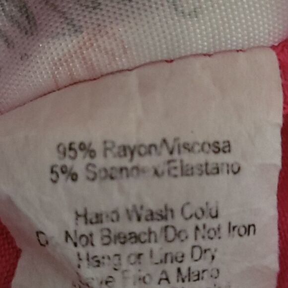 Zig Zag Stripe deep v neck pink tee - Picture 5 of 5